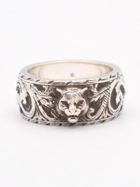 Gucci Cat Head Ring 925 Size ~7.25